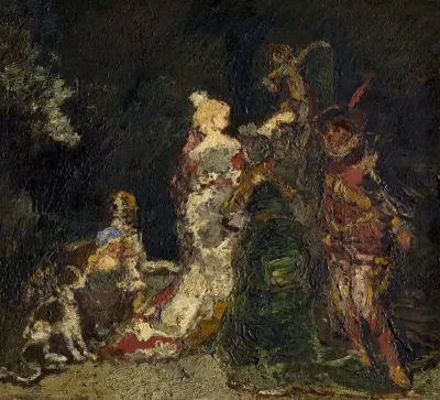 Figuren in een park