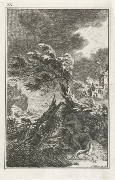 Figuren in een storm