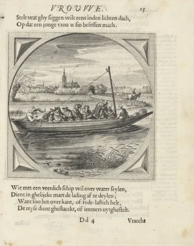 Figuren in een trekschuit