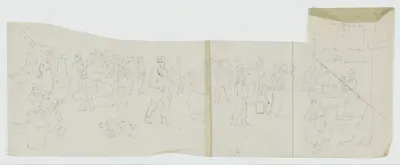 Figuren op een markt