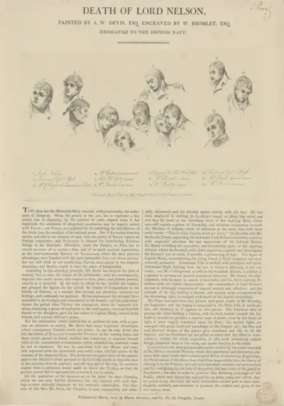 Figuren op het schilderij De Dood van Lord Nelson door Arthur William Devis