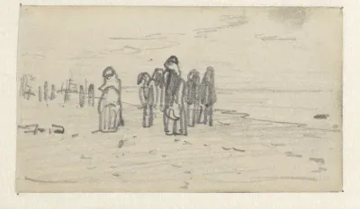 Figuren op het strand
