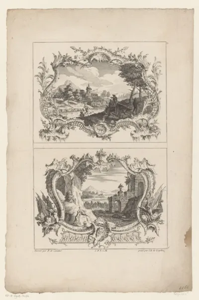 Figuren op heuvel en op rivieroever