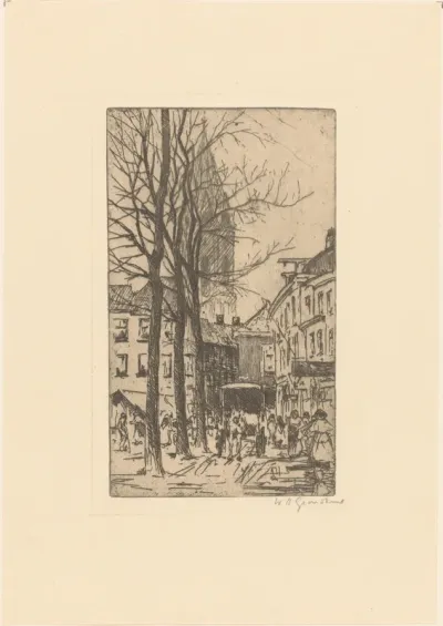Figuren op straat in Den Haag