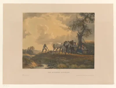 Figuren ploegen het land
