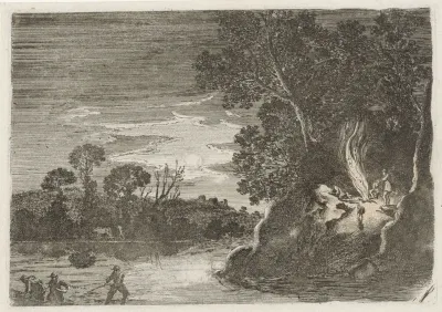 Figuren rond een kampvuur