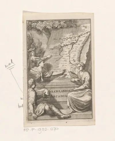 Figuren rondom kaart van Zaanland