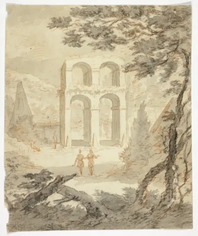 Figures Among Classical Ruins