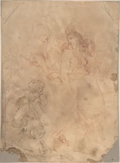 Figures Carrying a Fainting (or Dead) Woman