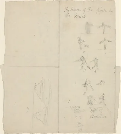 Figures Illustrating Balance and Perspective [recto]