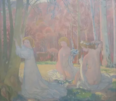 Figures in a Spring Landscape