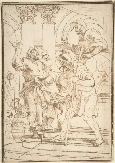 Figures in a Temple