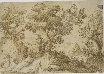 Figures in Hilly Landscape