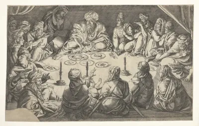 Figures in North African Attire Seated around a Table