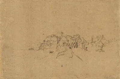 Figures on the Anthoniesdijk Entering Houtewael [verso]