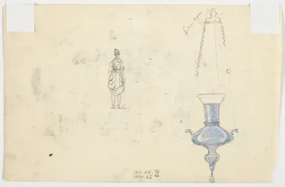 Figurstudie og lampe