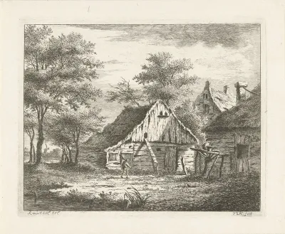 Figuur bij boerenschuur