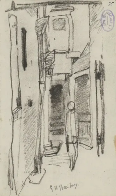 Figuur in een steeg