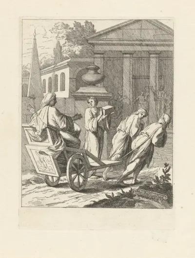 Figuur in triomfwagen