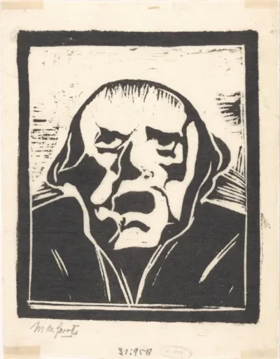 Figuur met geopende mond