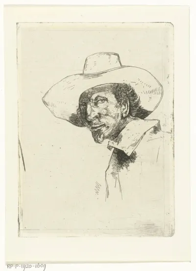 Figuur uit de Staalmeesters door Rembrandt