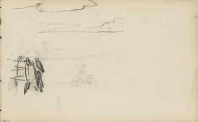Figuurstudie en een wolkenlucht