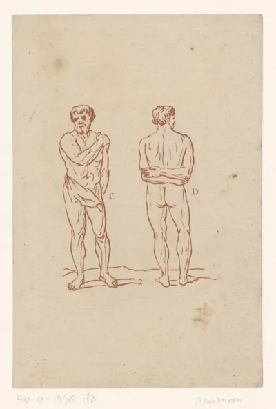 Figuurstudie van een naakte man
