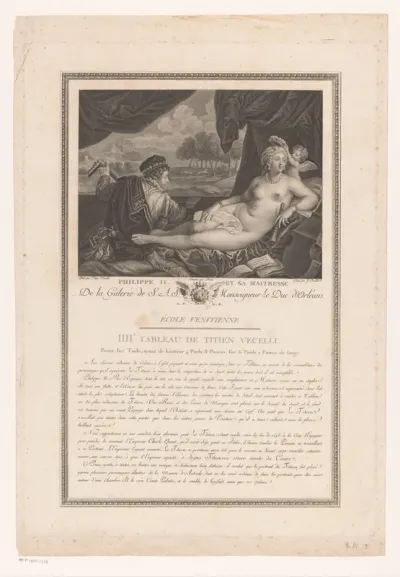 Filips II, koning van Spanje, met zijn maîtresse