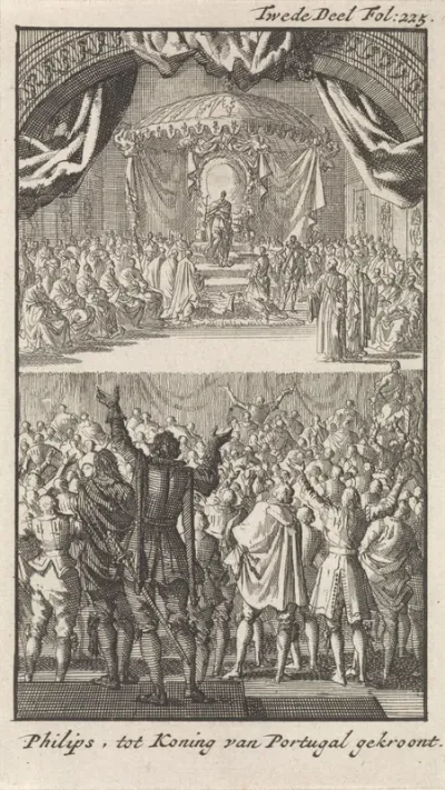 Filips II wordt tot koning van Portugal gekroond, 1581