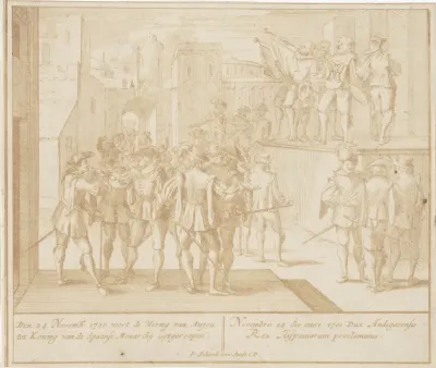 Filips van Anjou uitgeroepen tot koning, 1700