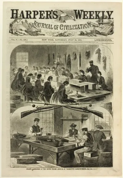 Filling Cartridges at the United States Arsenal, at Watertown, Massachusetts
