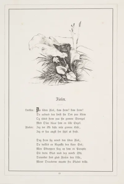 Fiolen. Illustration til H.V. Kaalund, "Fabler for Børn"