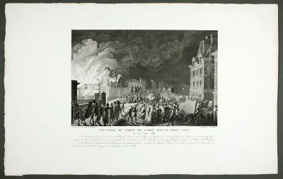 Fire in the Guard House on the Pont Neuf, from the series Tableaux historiques de la Révolution française