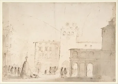 Fireworks in a Piazza