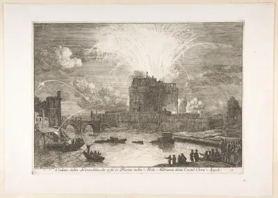 Fireworks in Rome Over Castel Sant' Angelo