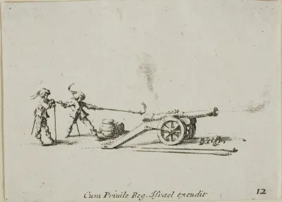 Firing the Canon, plate twelve from The Military Exercises