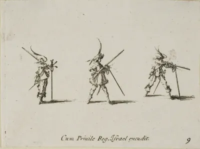 Firing the Musket, plate nine from The Military Exercises