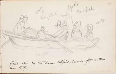 First Sketch for Conveying the Child's Coffin (A Child's Funeral), August 1879