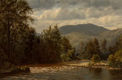 Fisherman in Stream