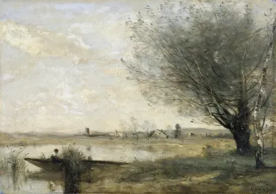 Fisherman Moored at a Bank