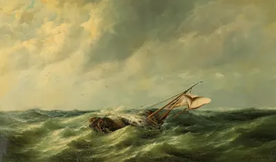 Fishing Boat in Rough Seas
