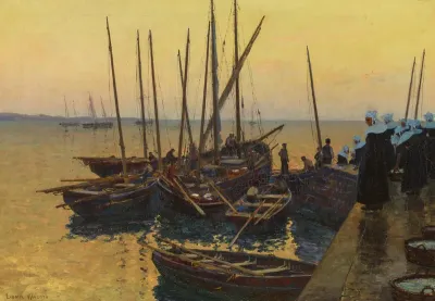 Fishing Boats along the Pier