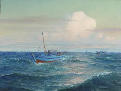 Fishing Boats in Open Water