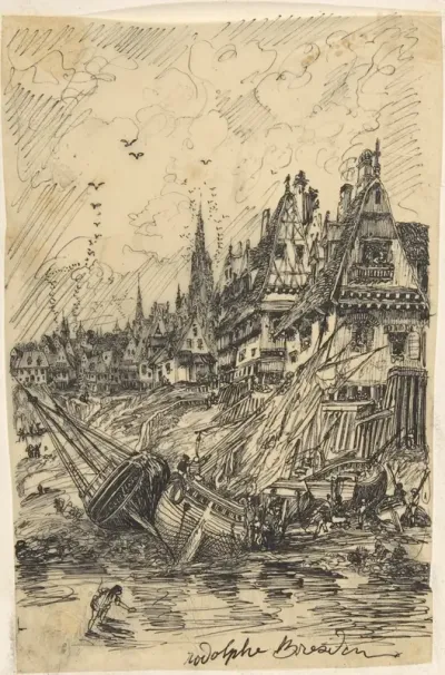 Fishing Harbor at Low Tide