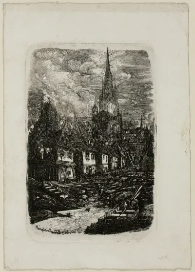 Fishing Port with Pointed Belltower