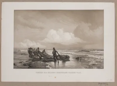 Fiskere på Skagens nordstrand trække vaad