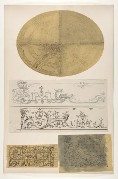 Five designs for the decoration of interiors