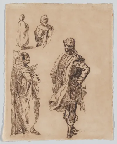 Five Figures in Medieval Dress