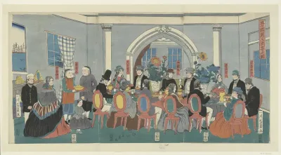 Five Nationalities at a Banquet