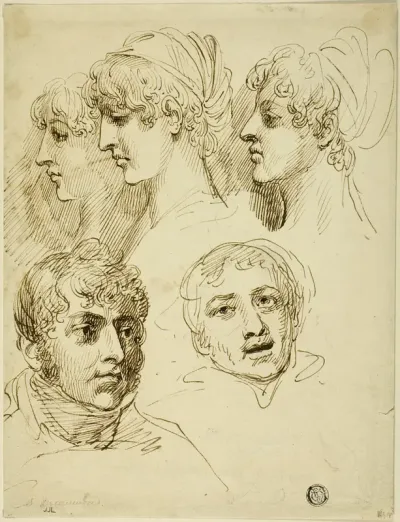 Five Sketches of Heads